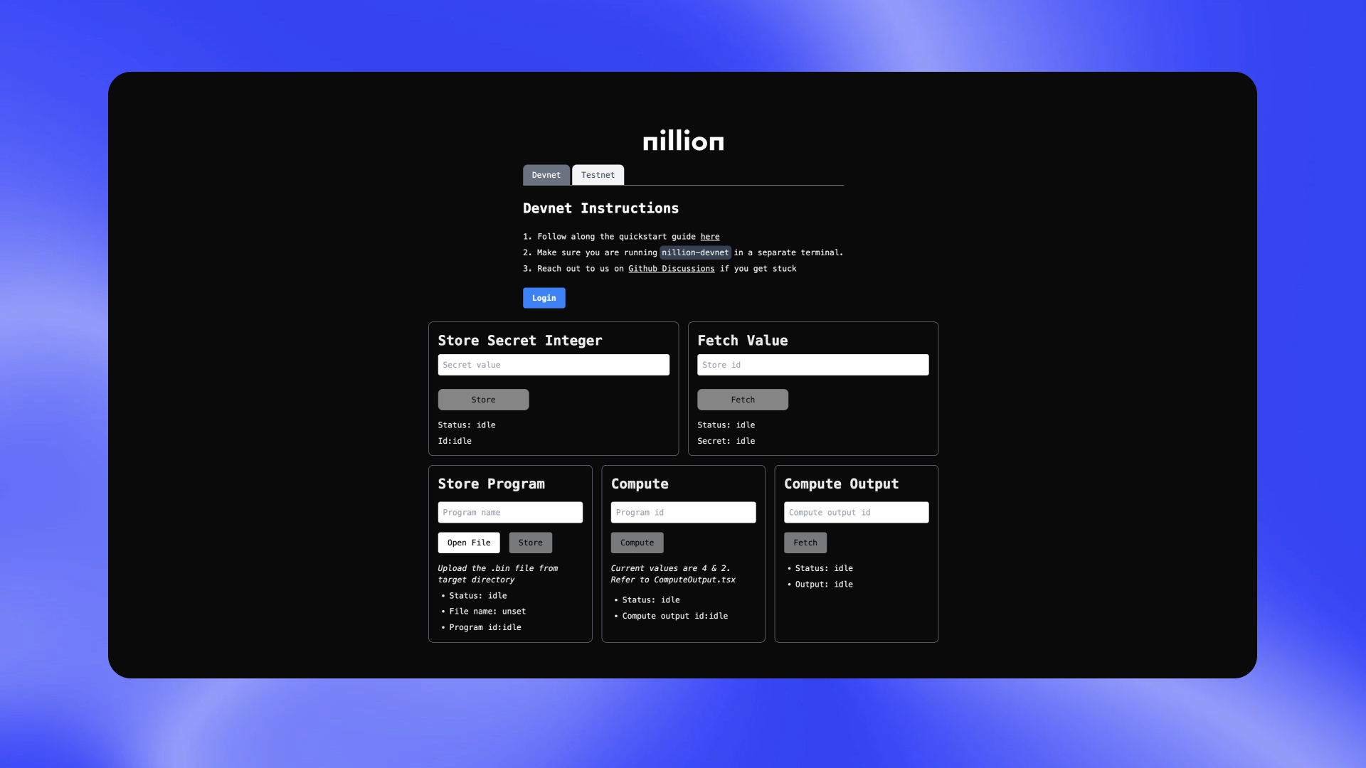 Nillion Quickstart Demo